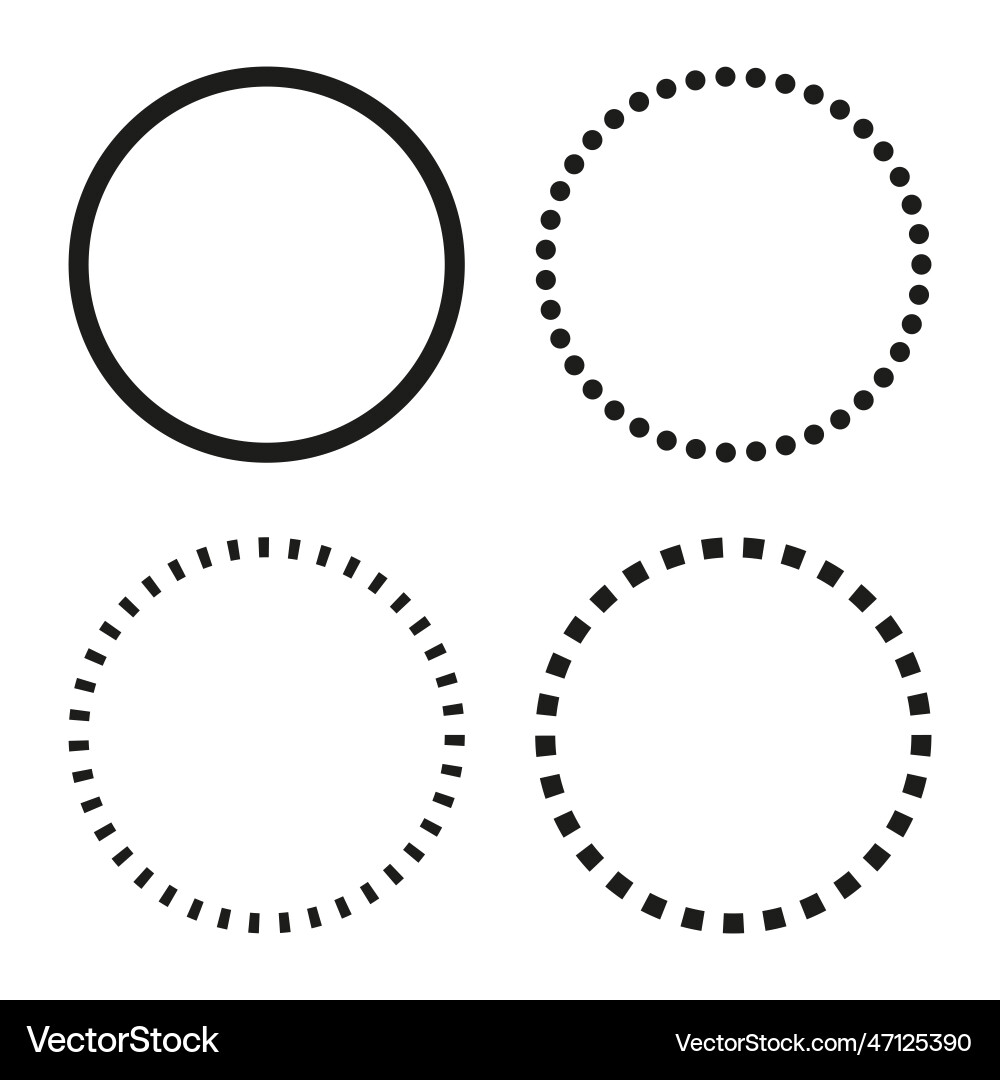 Circles lines set in sketch style design icon Circles lines set in sketch style design icon Vector Image