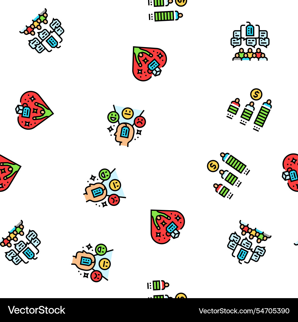Consumer behavior seamless pattern Vector Image