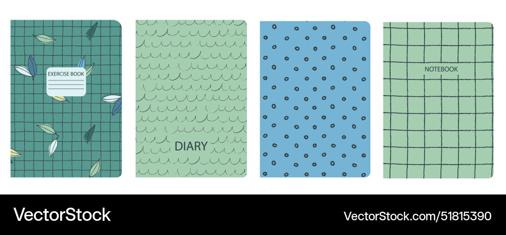 Cover page templates based on seamless patterns Cover page templates based on seamless patterns vector image