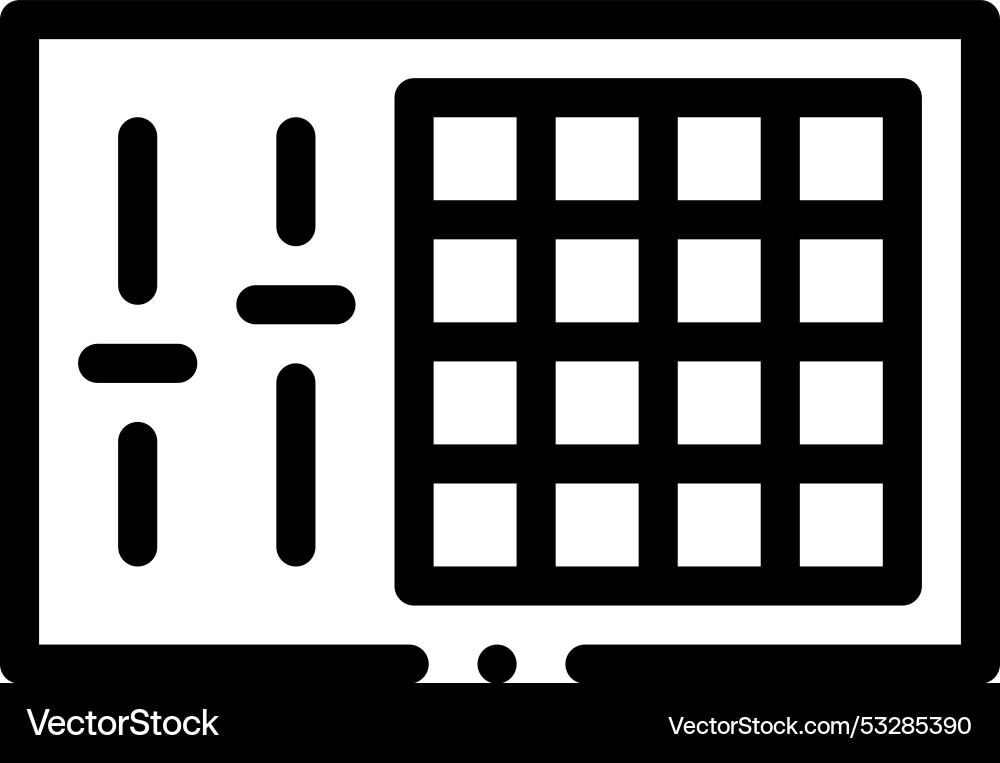Dj controller icon thin linear style design Dj controller icon thin linear style design vector image