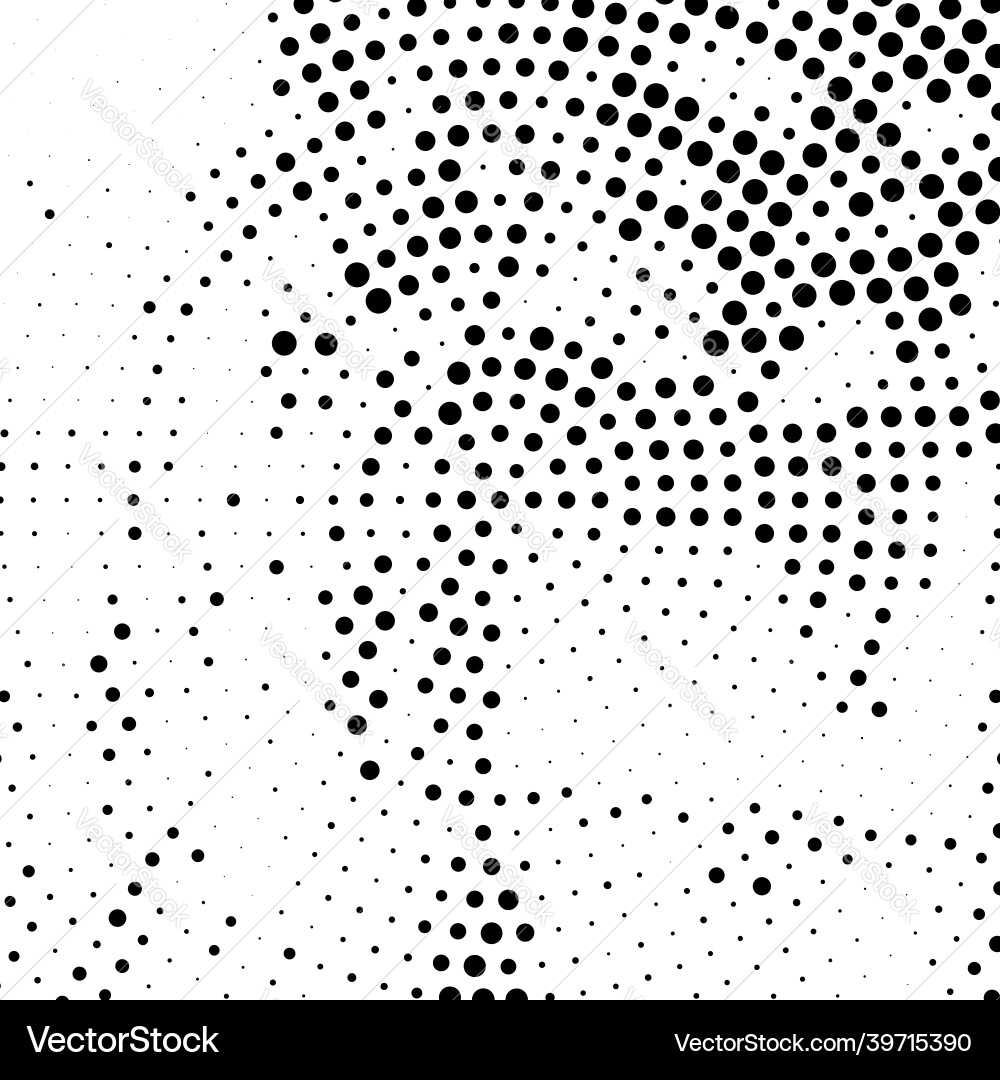 Halftone random circles dots pattern Vector Image