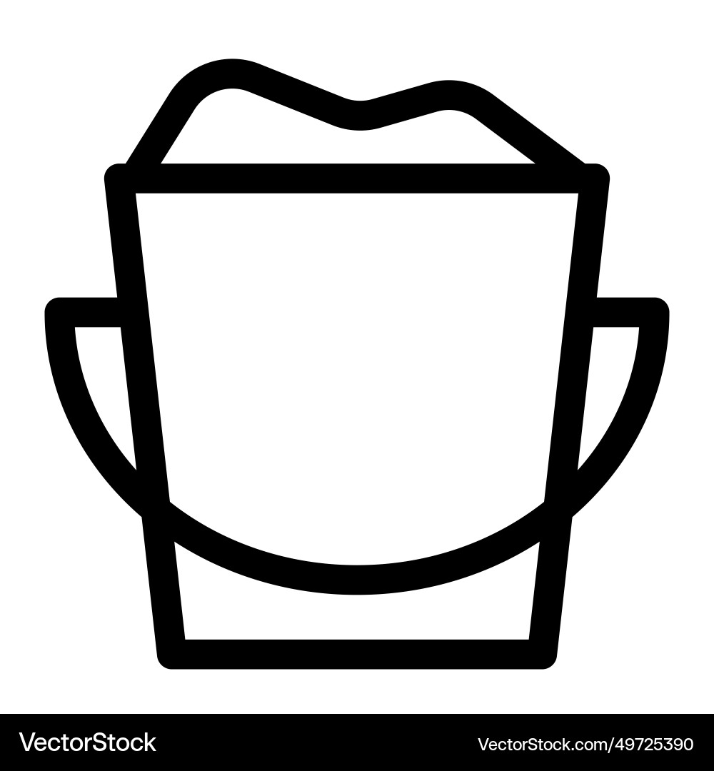 Handled bucket for transporting and dispensing Vector Image
