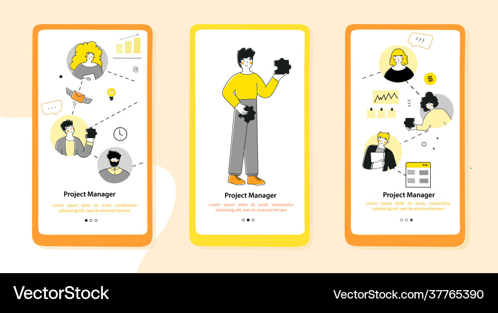 Infographic project manager for web design flat Infographic project manager for web design flat Vector Image