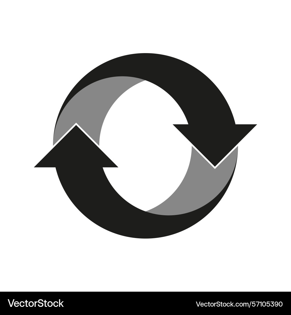 Refresh arrows icon sync cycle symbol circular Refresh arrows icon sync cycle symbol circular vector image