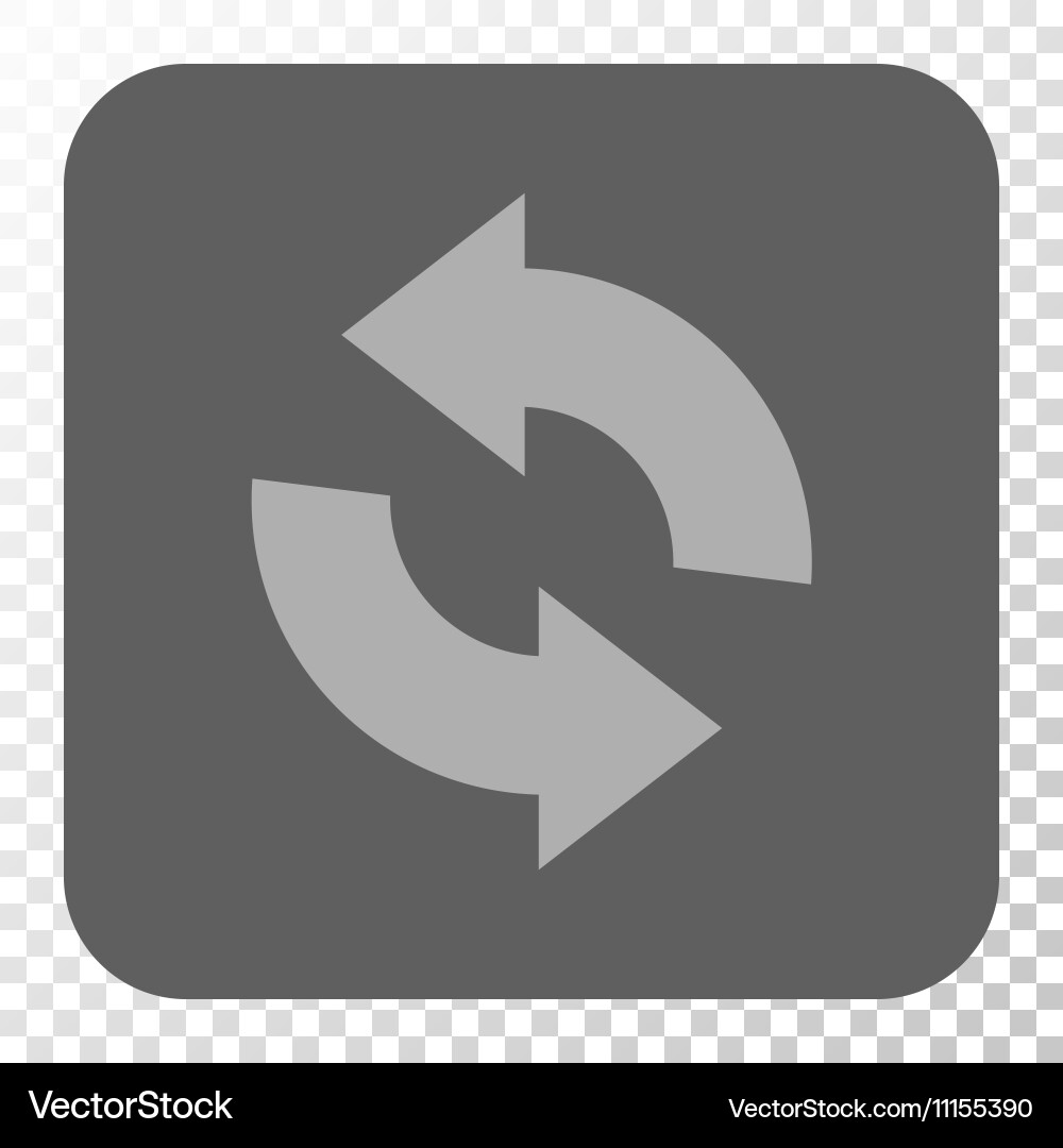 Refresh rounded square button Vector Image