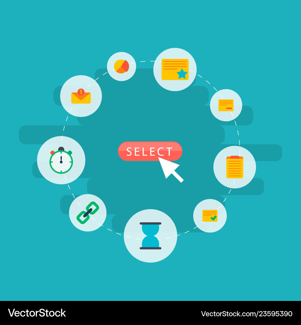 Set task manager icons flat style symbols Vector Image