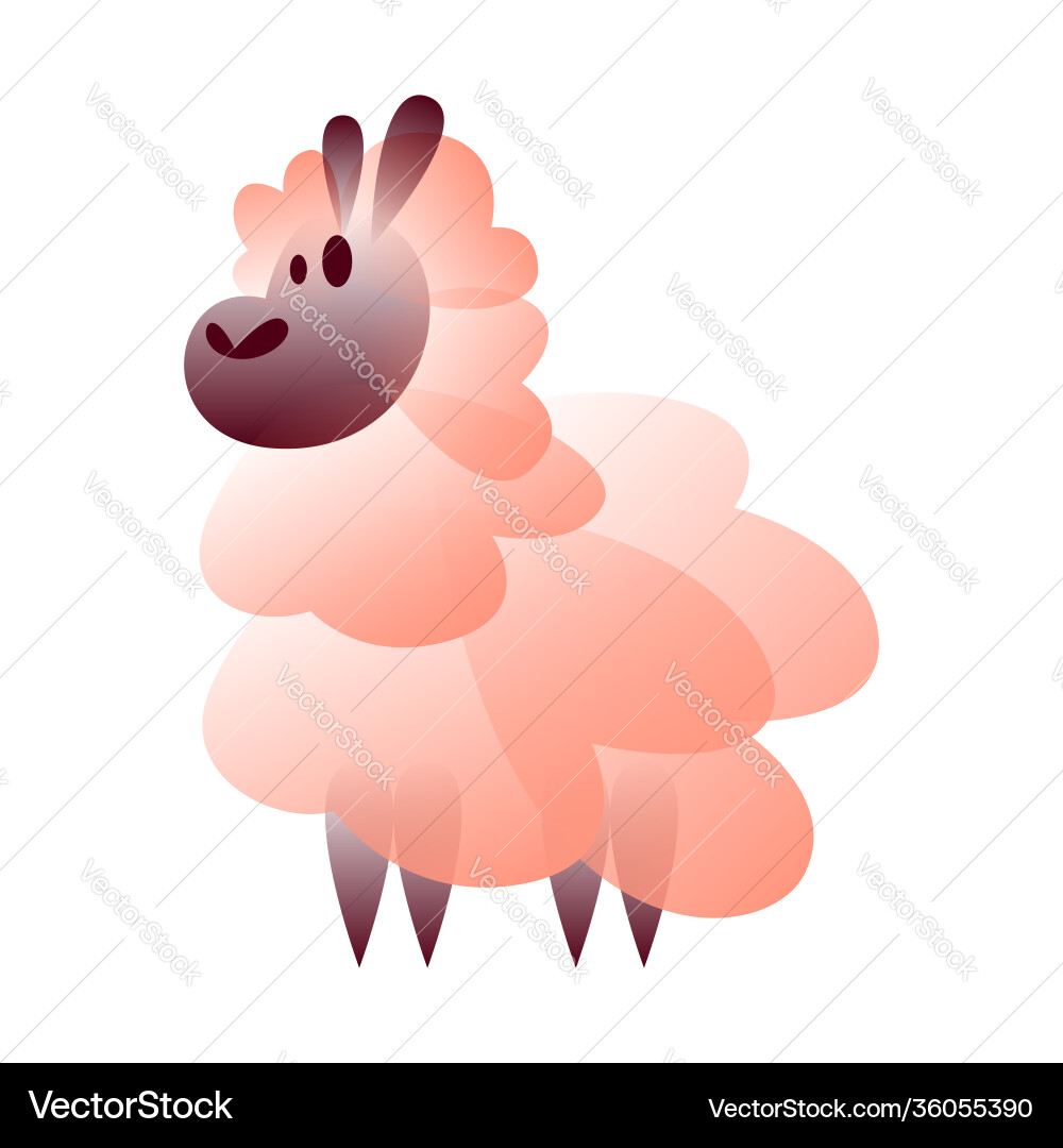 Sheep in gradient style digital art Sheep in gradient style digital art vector image