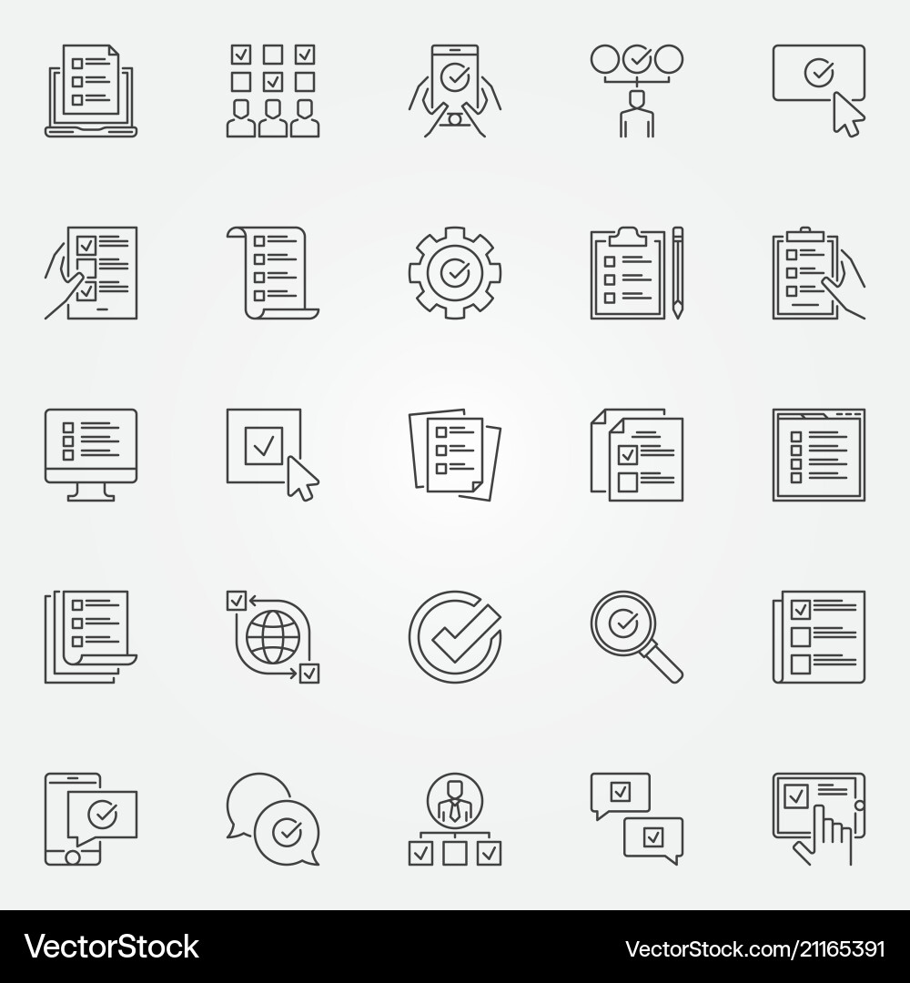 Checklist Survey Icons vector image