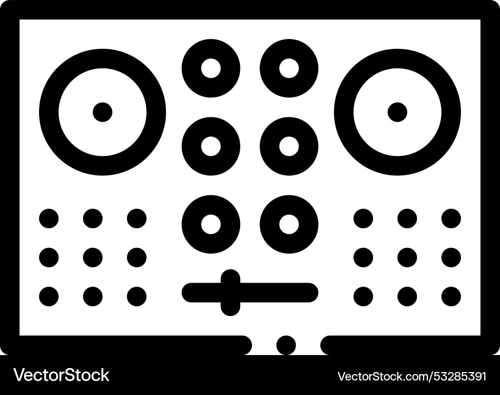 Dj controller icon thin linear style design Dj controller icon thin linear style design vector image