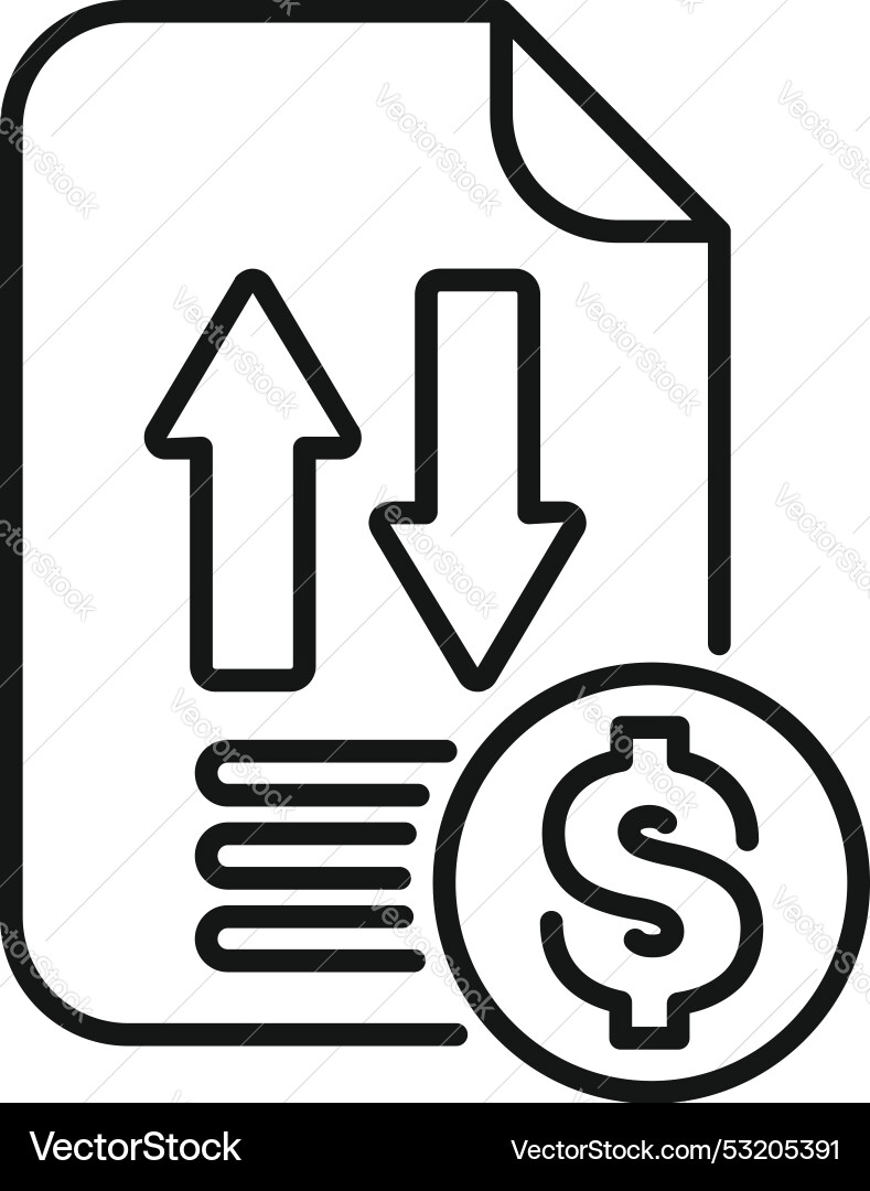 Document showing market volatility with up Document showing market volatility with up vector image