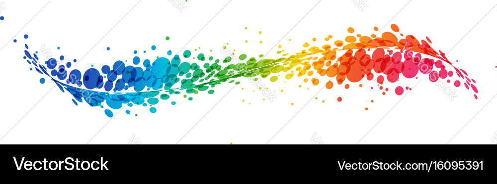 Dynamic Colorful Rainbow Curve vector image