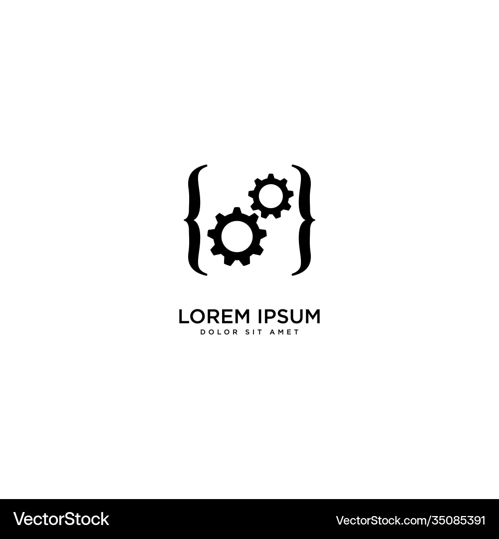 Gear code design mechanical simple Gear code design mechanical simple Vector Image