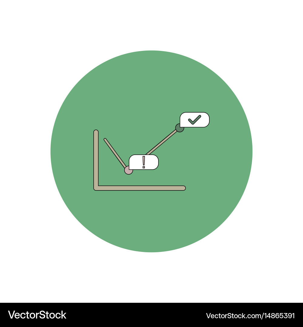 In flat design of progress Vector Image