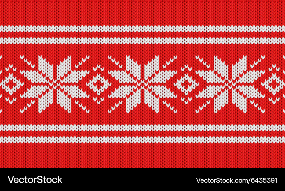 Nordic Knitted Border Pattern vector image