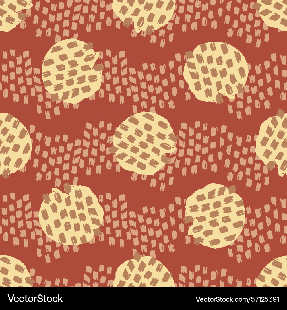Polka dot blockprint seamless pattern Vector Image