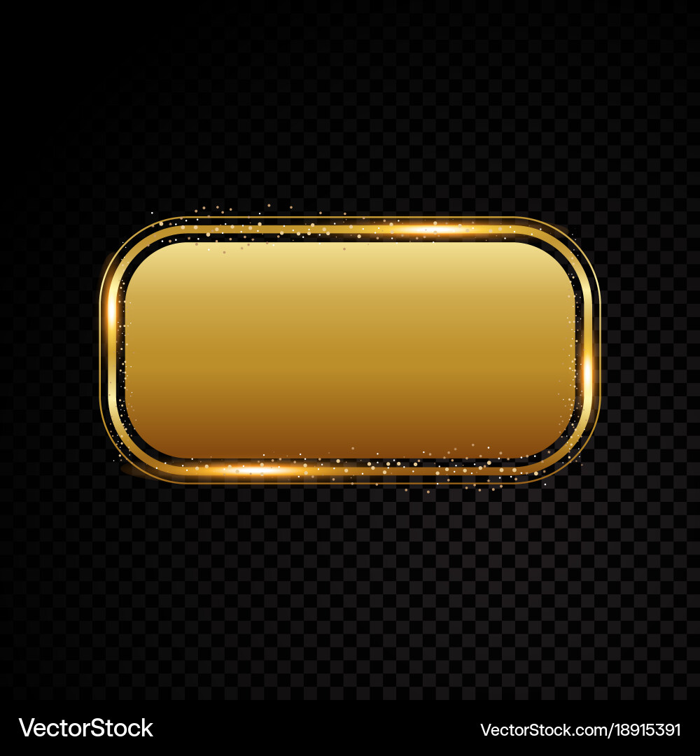 Shining Square Frame with Sparkles vector image