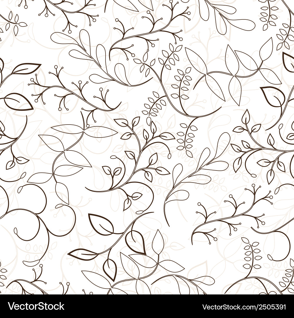 Tree seamless pattern Vector Image