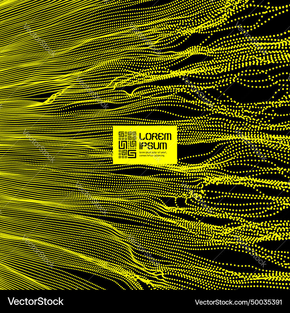 Wave background ripple grid with dots network Wave background ripple grid with dots network vector image