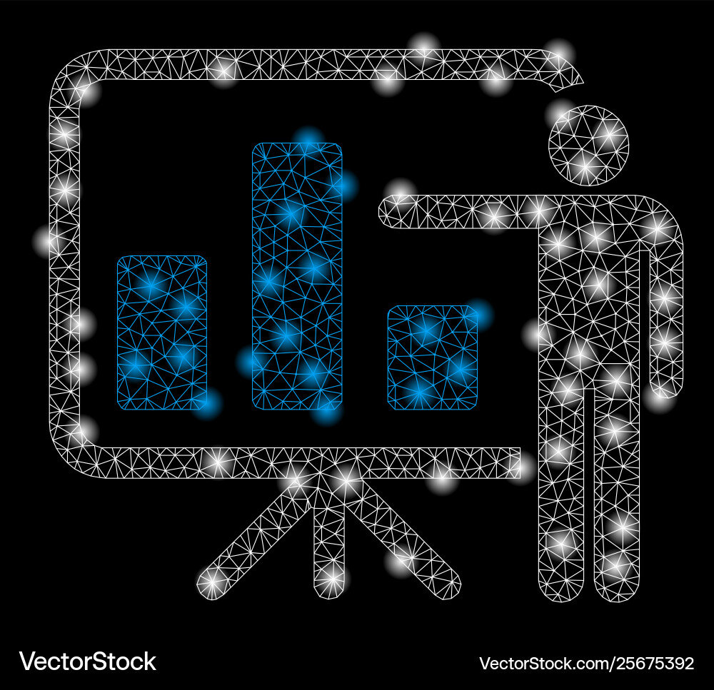 Bright mesh 2d bar chart presentation with flash Bright mesh 2d bar chart presentation with flash Vector Image