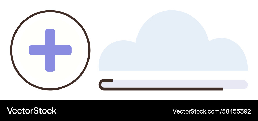 Cloud Upload Progress Bar Vector Image
