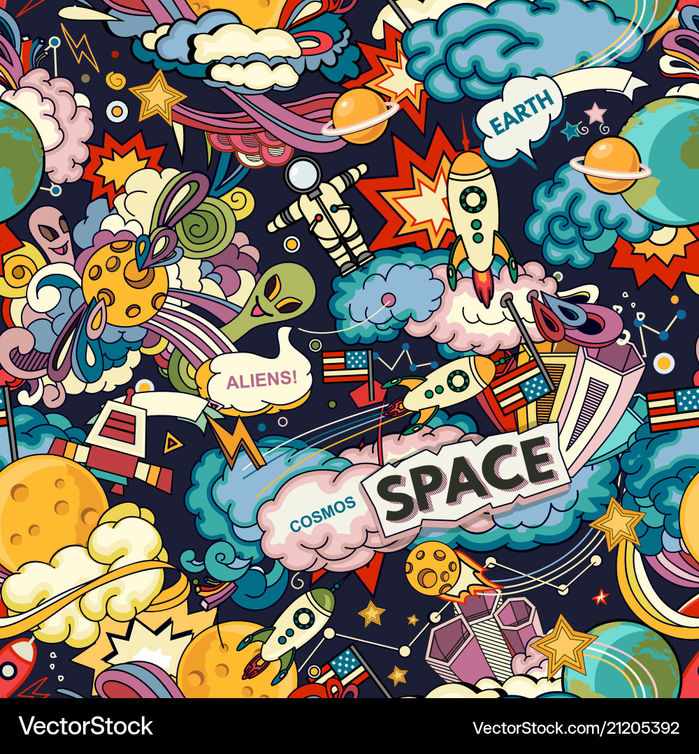Cosmic Pattern - Space Art vector image