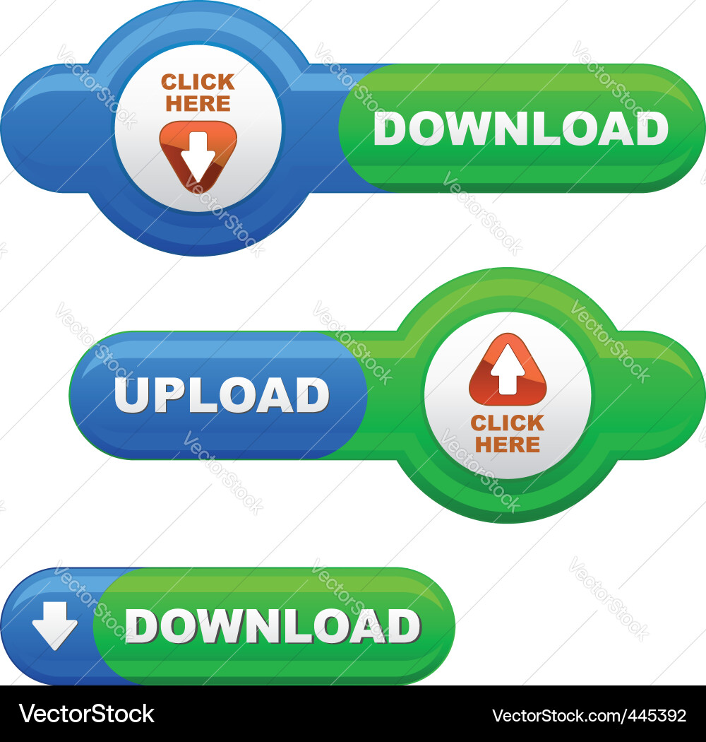 Download Buttons Collection Vector Image