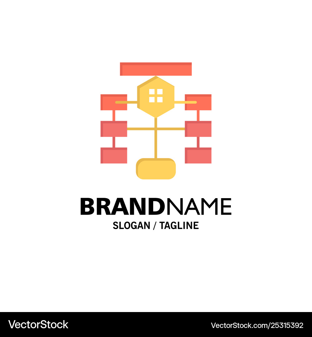 Flowchart flow chart data database business logo Vector Image