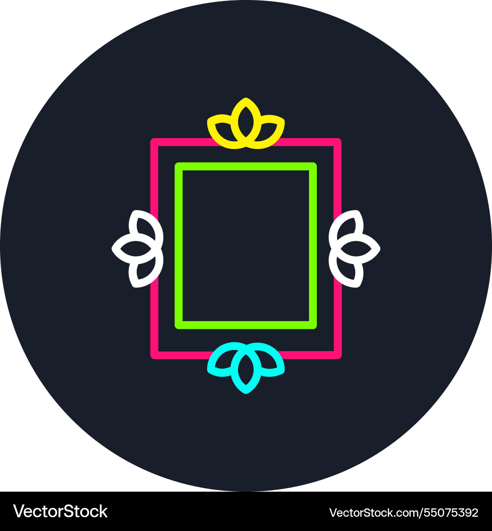Frame line multi color icon Vector Image