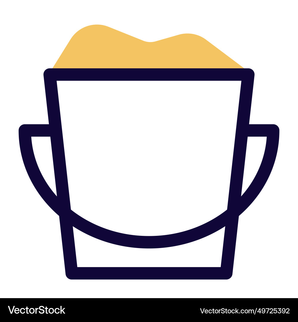 Handled bucket for transporting and dispensing Vector Image