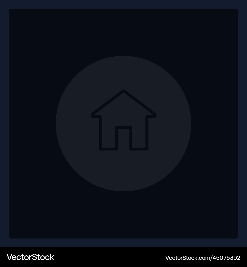 Inactive homepage button ui element template Vector Image
