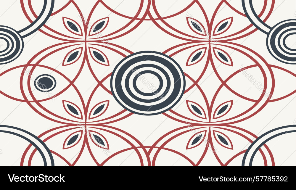 Interconnected geometric circles seamless pattern Vector Image