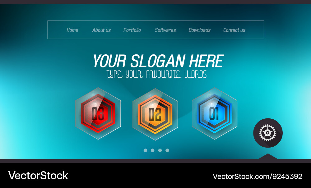 Minimal website home page design with slider Vector Image