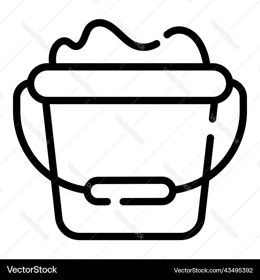 Sand bucket icon thin line style for web Vector Image