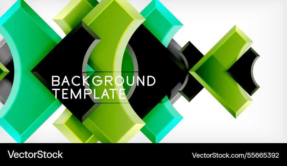 Square arrow shapes with round elements Vector Image