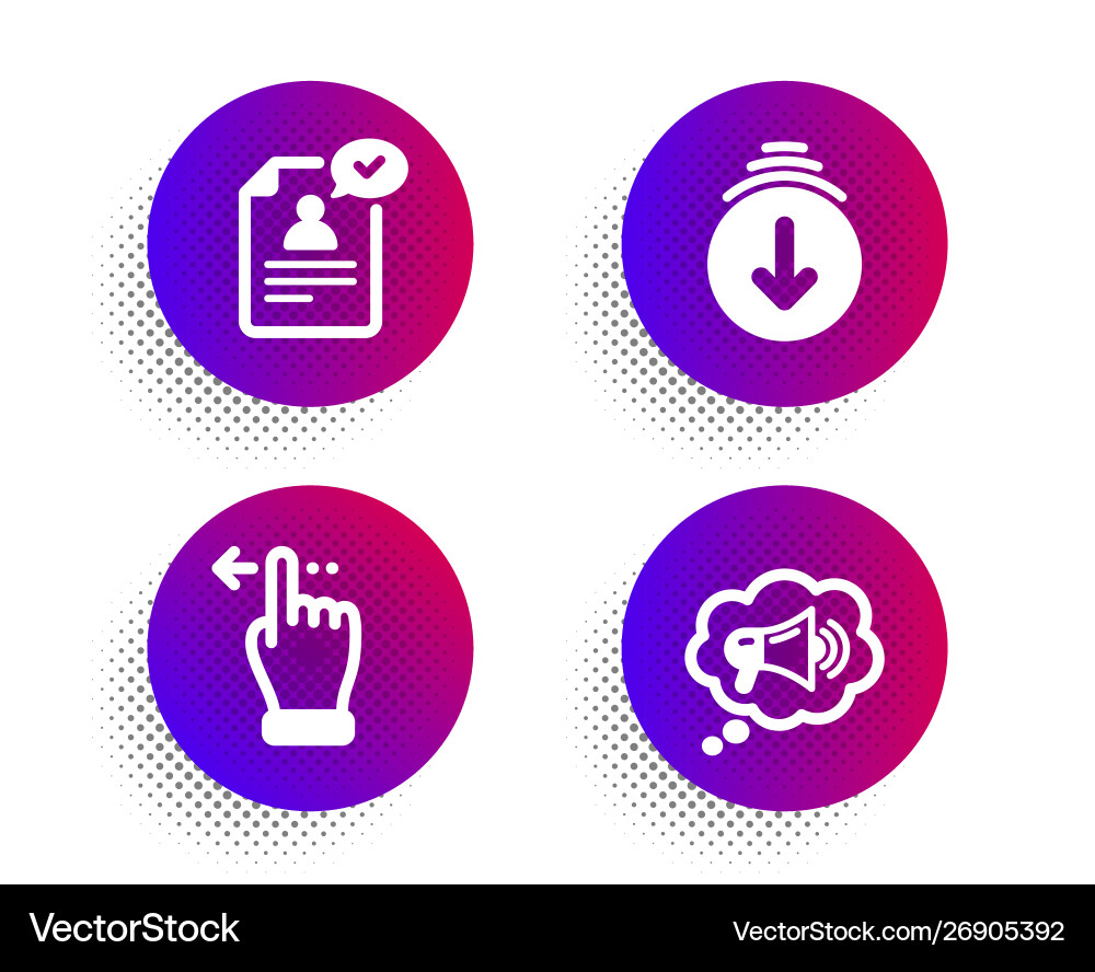 Touchscreen gesture scroll down and resume Vector Image