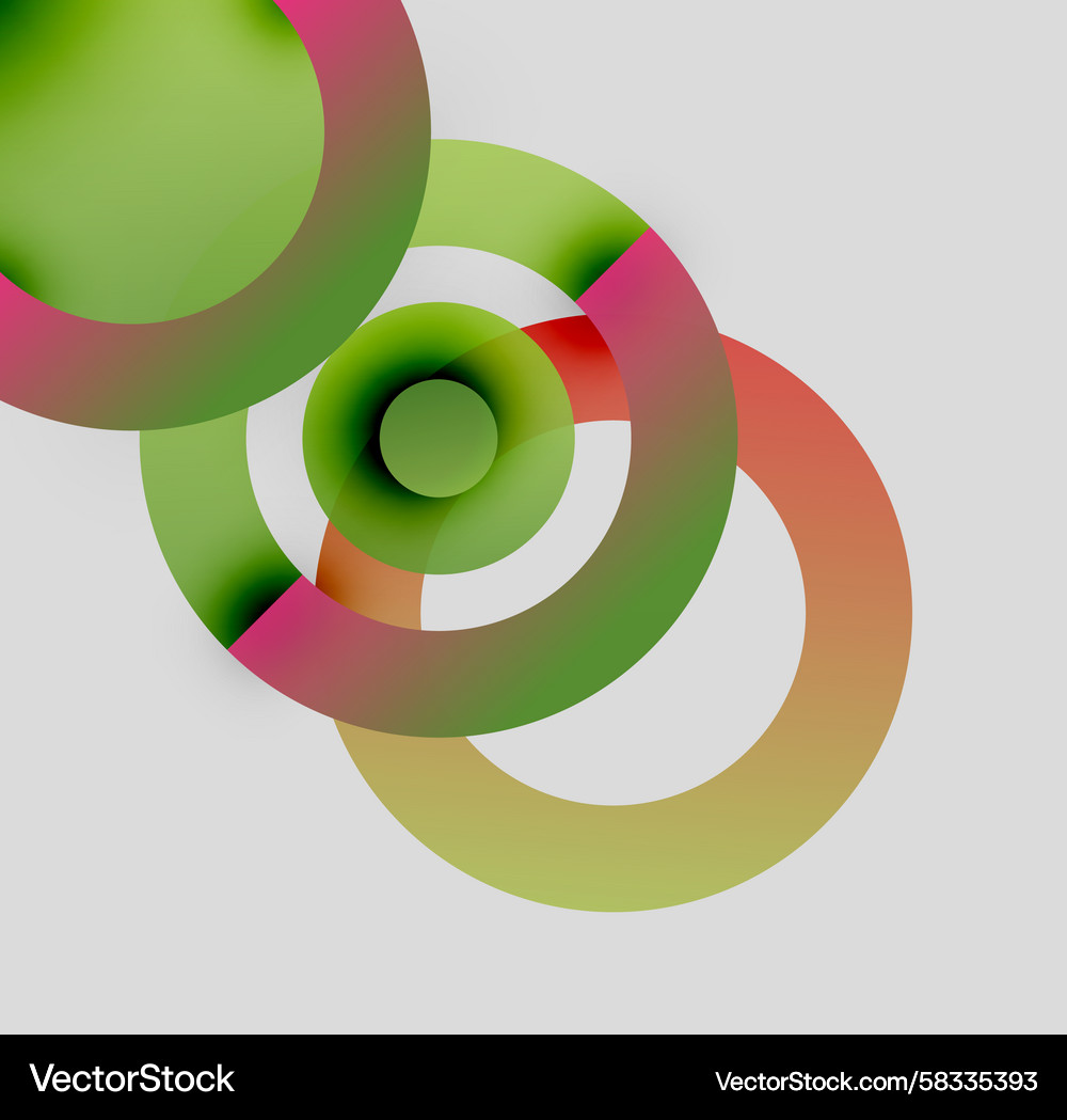 Abstract circles overlap creating vibrant Abstract circles overlap creating vibrant Vector Image