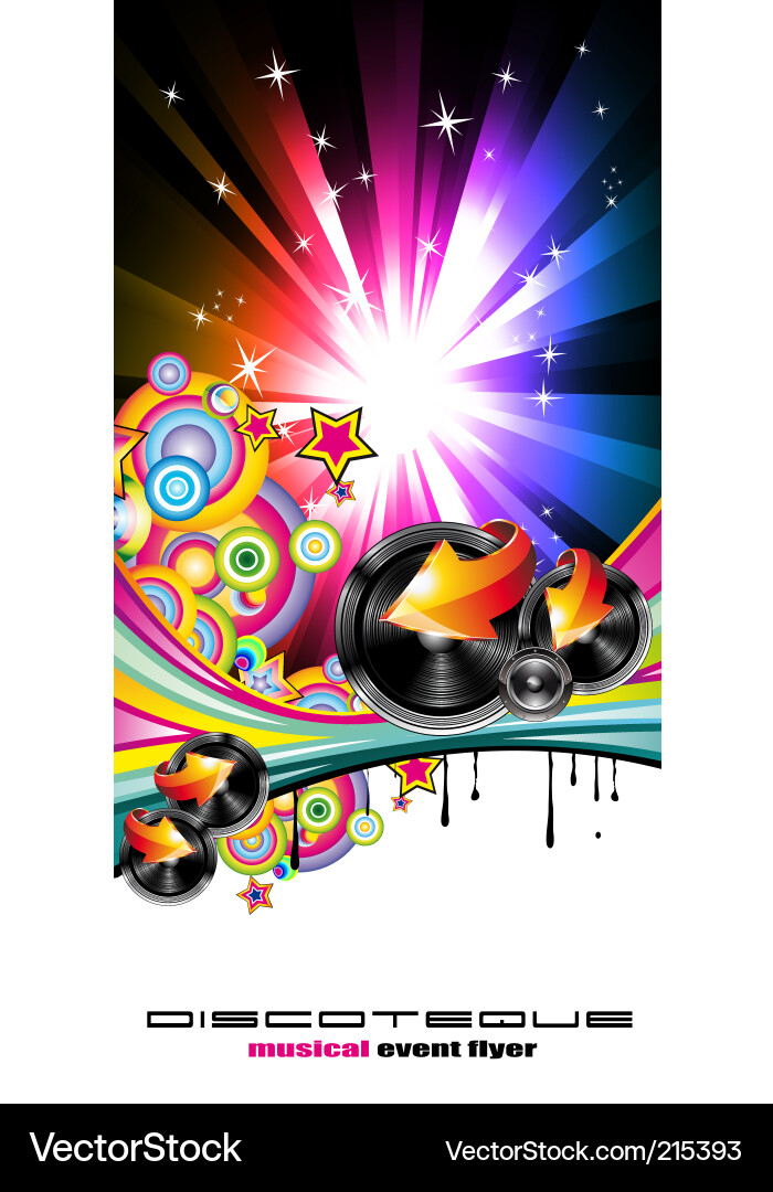 Abstract Colorful Music Background vector image