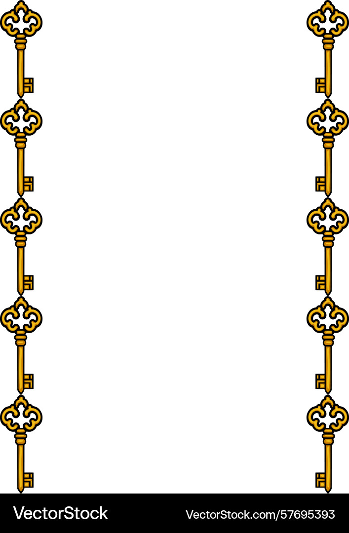 Elegant frame design featuring a vertical repeat Elegant frame design featuring a vertical repeat vector image