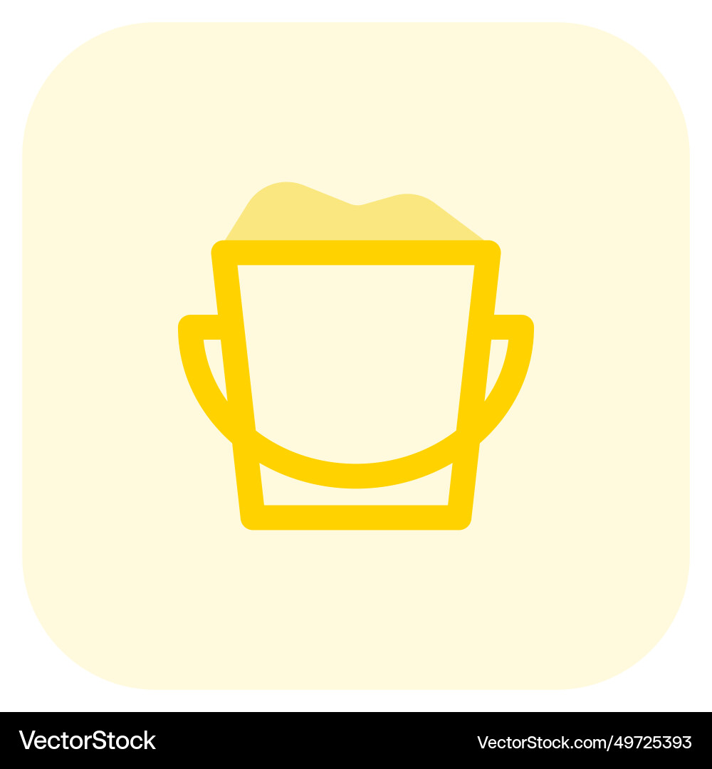 Handled bucket for transporting and dispensing Vector Image