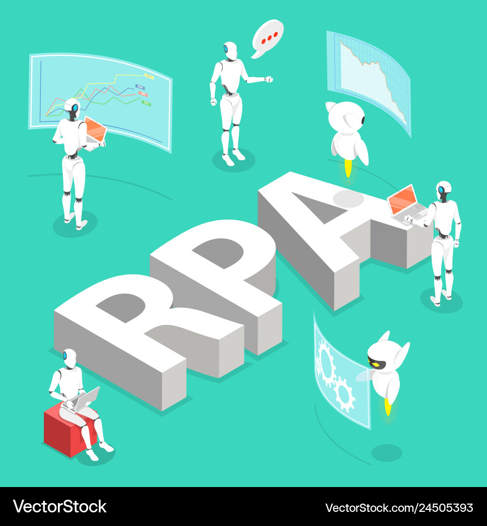 Robotic Process Automation (RPA) Concept vector image