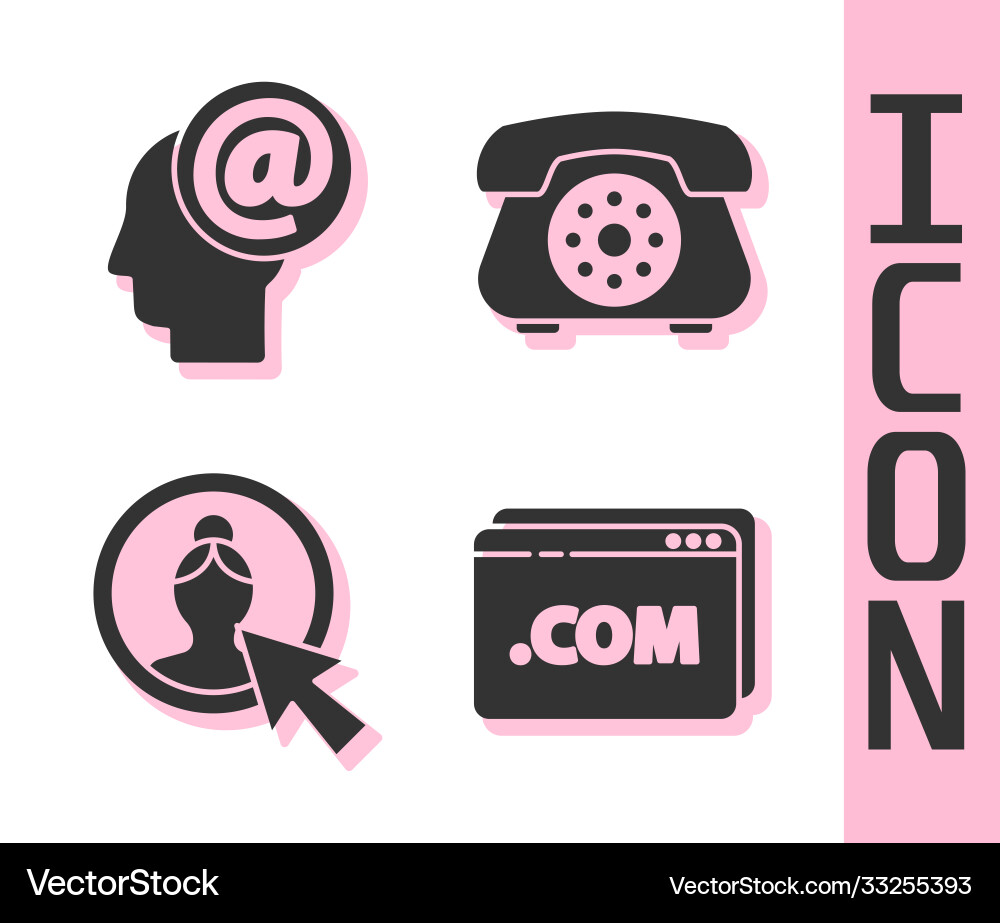 Set website template mail and e-mail create Vector Image