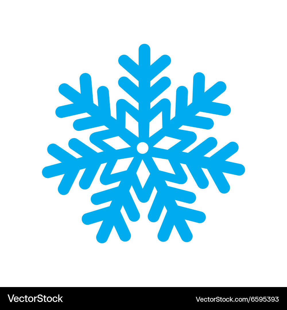 Snowflake Icon with Shadow vector image