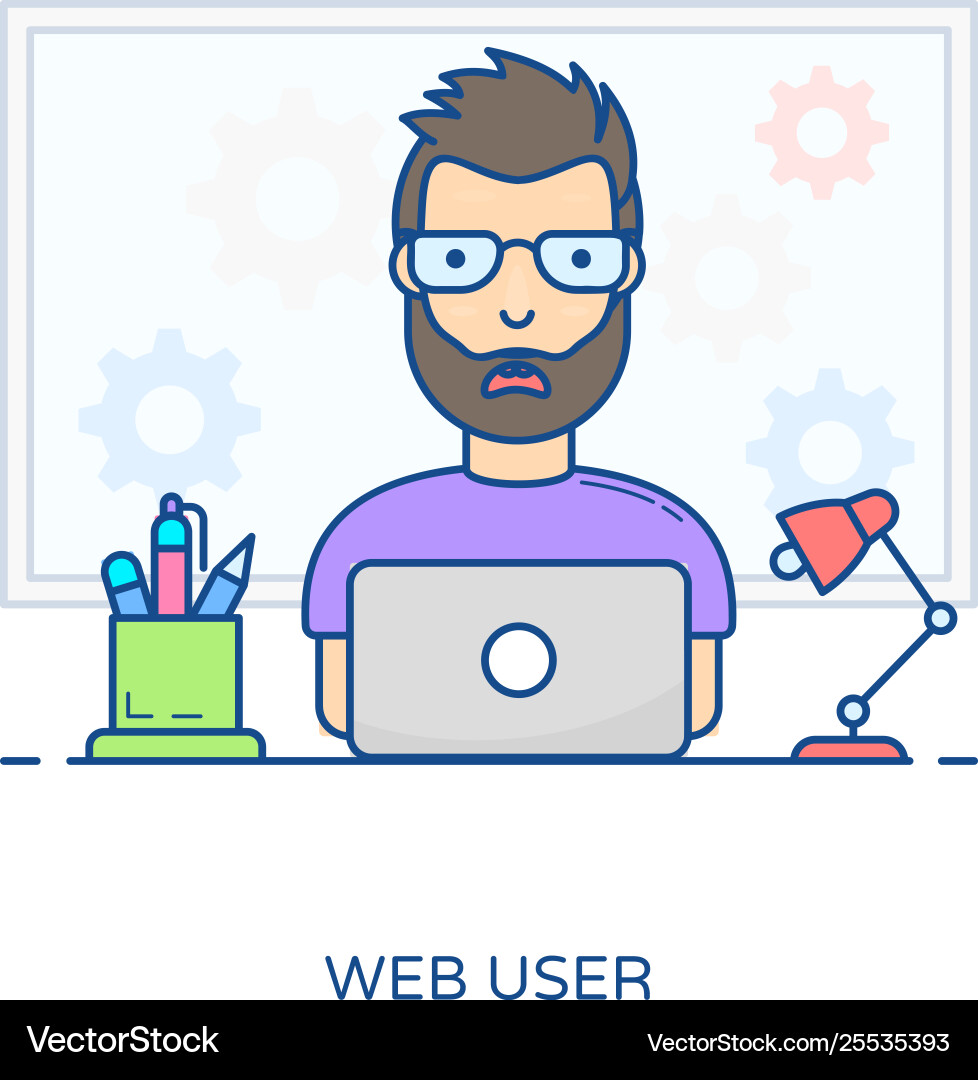 Web developer avatar Vector Image