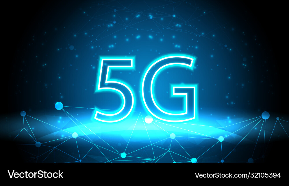 5g speed circuit technology background 5g speed circuit technology background Vector Image