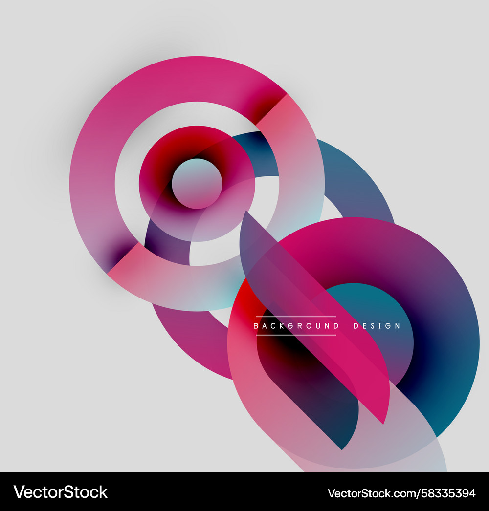 Abstract circles overlap creating vibrant Abstract circles overlap creating vibrant Vector Image