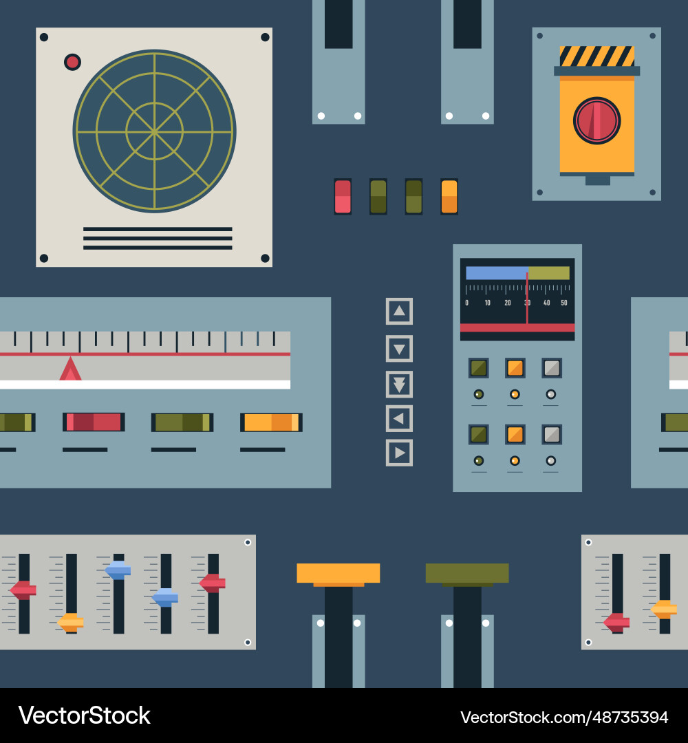 Control panel with switchers and buttons Control panel with switchers and buttons vector image