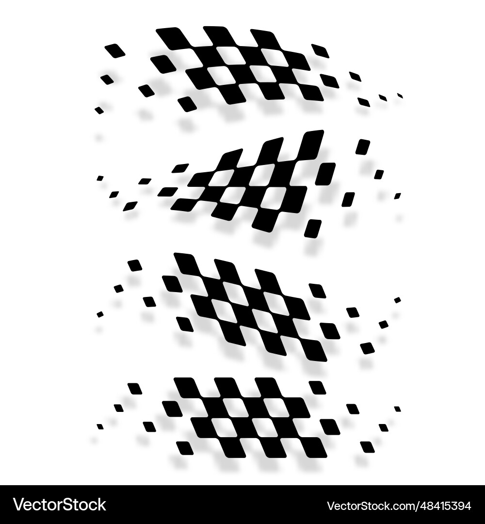 Different wave flags set with shadows Different wave flags set with shadows vector image