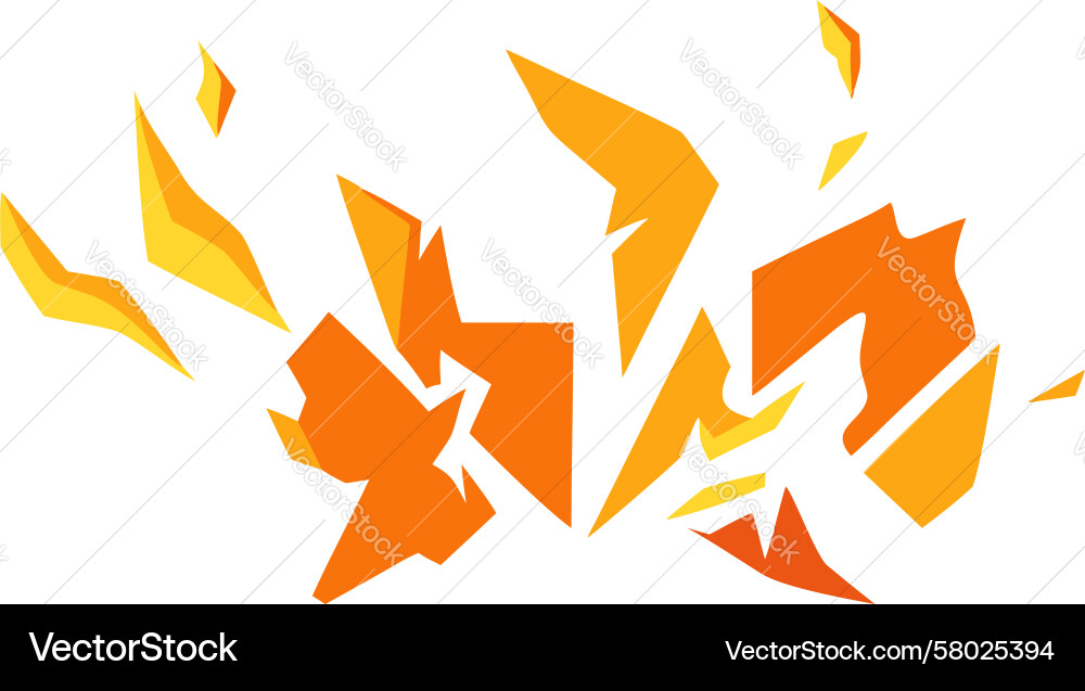 Exploding Flame Symbol Vector Image