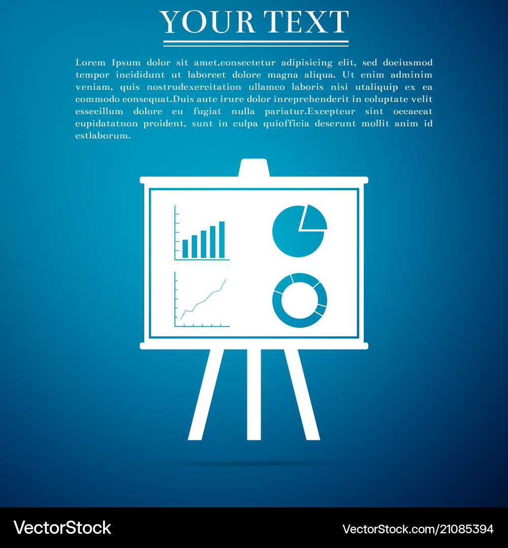 Presentation financial board with graph chart Presentation financial board with graph chart Vector Image