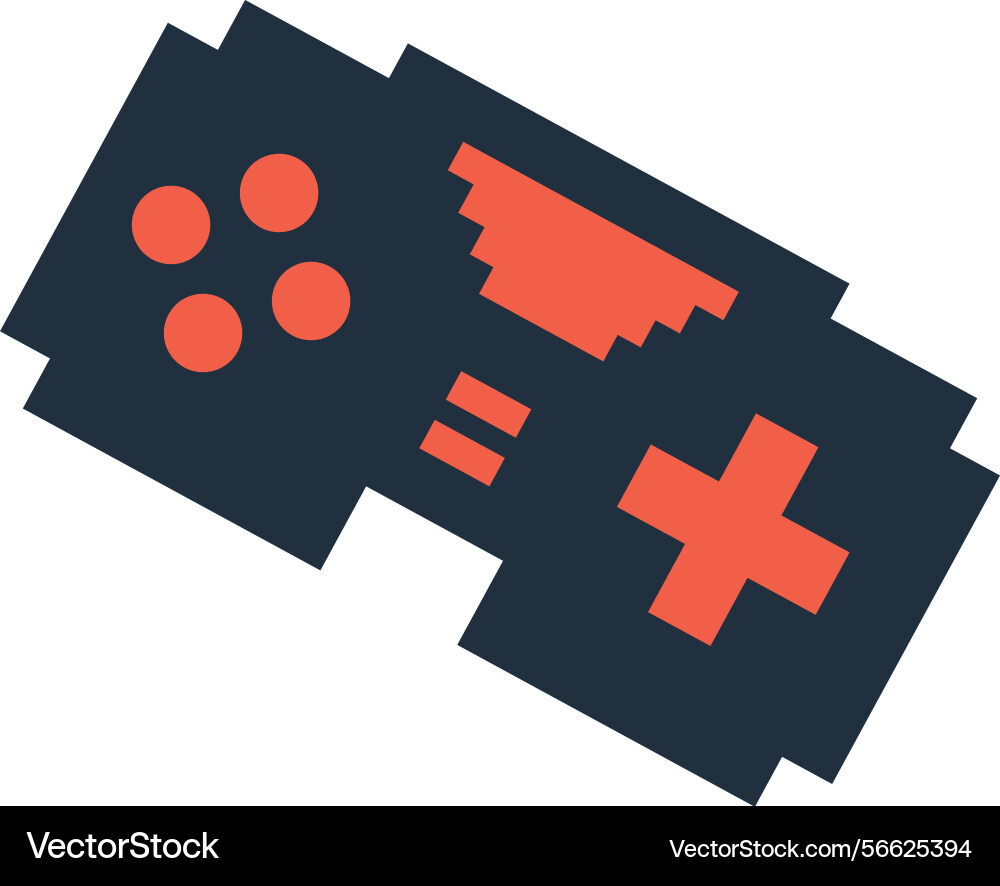 Retro gamepad in pixels Vector Image